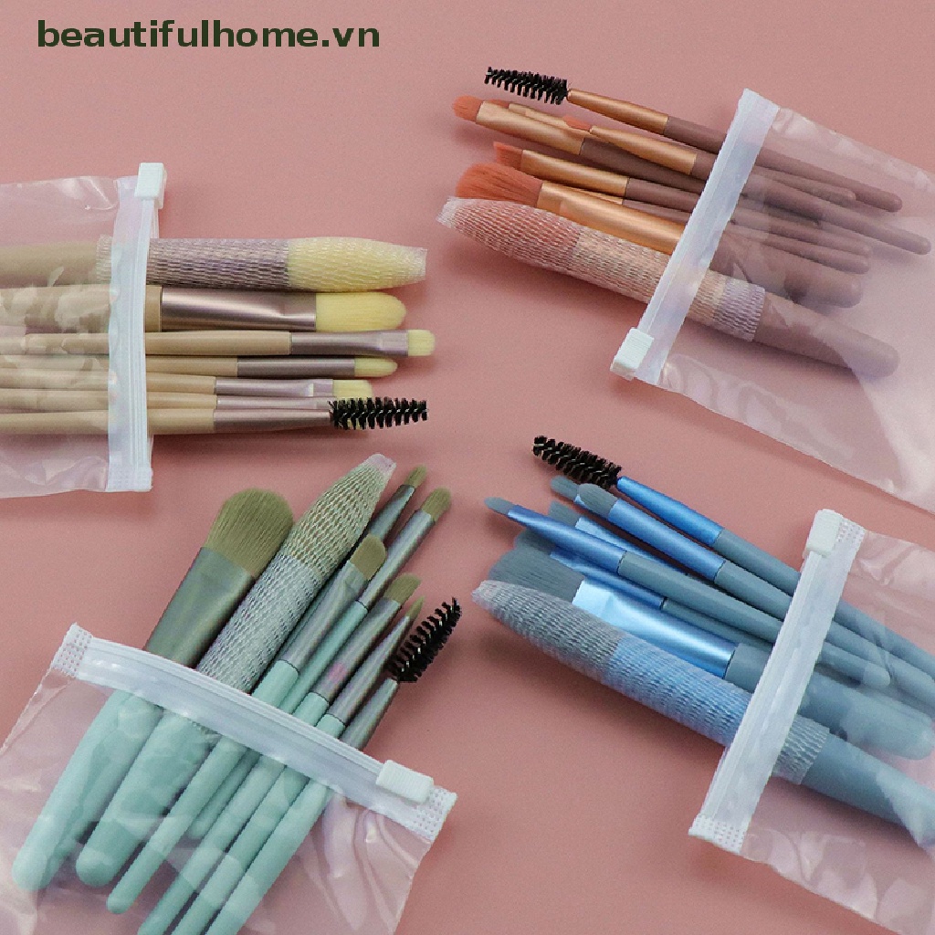 Set 8 Cọ Trang Điểm Mini Lông Mềm Kích Thước Nhỏ Gọn