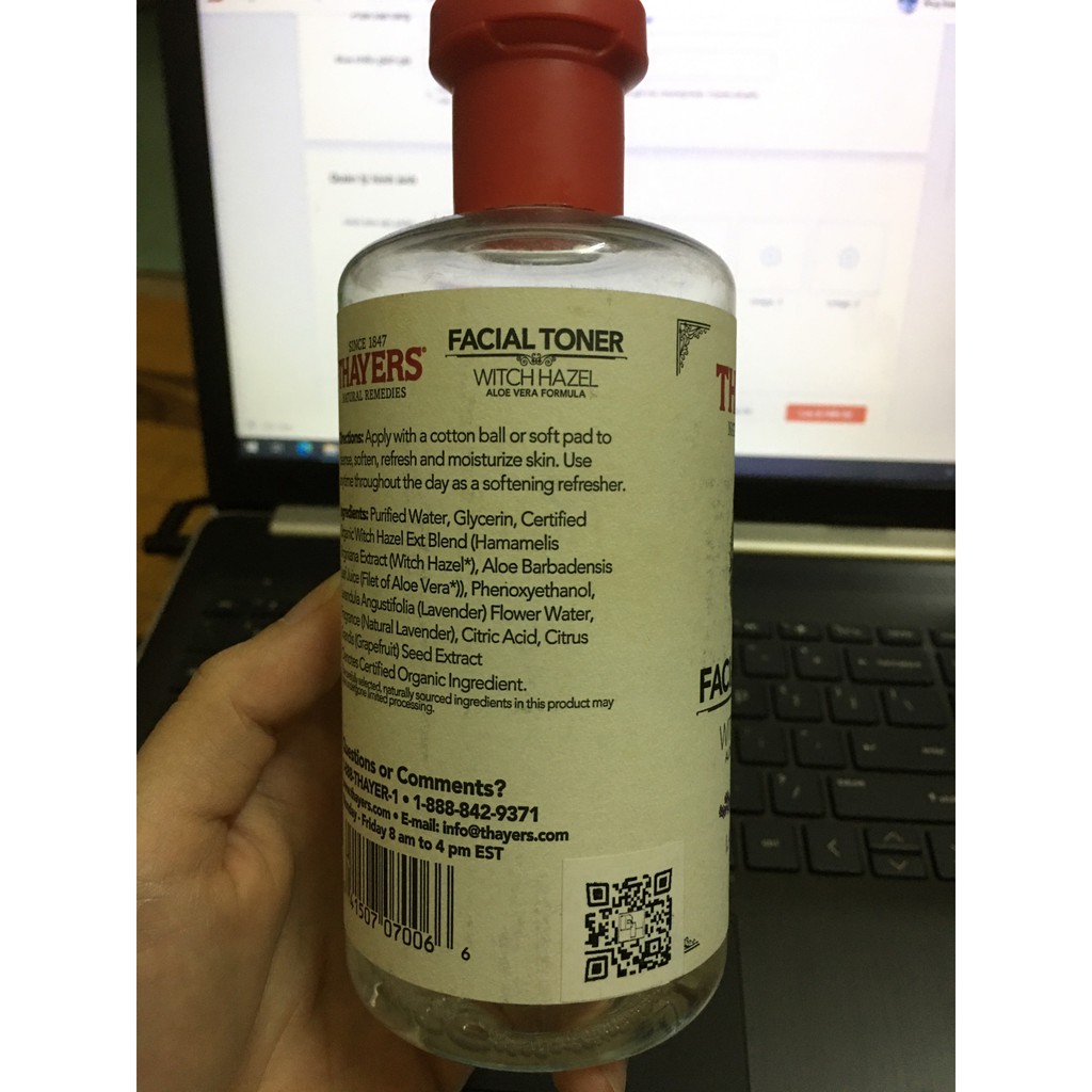 Nước Hoa Hồng Thayer Không Cồn 355ml – Toners Thayers