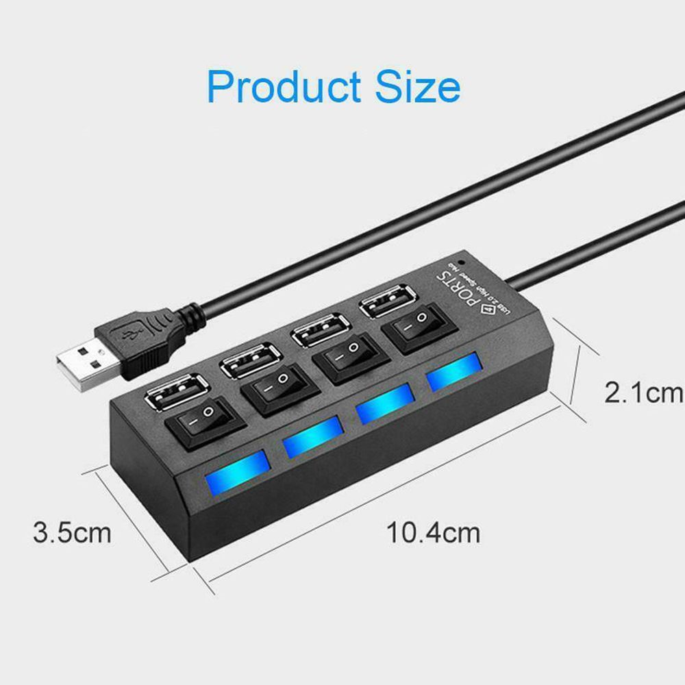 Bộ chia cổng sạc nhanh Usb mở rộng có công tắc on / off 4 cổng 7 cổng cho Pc Laptop tiện dụng