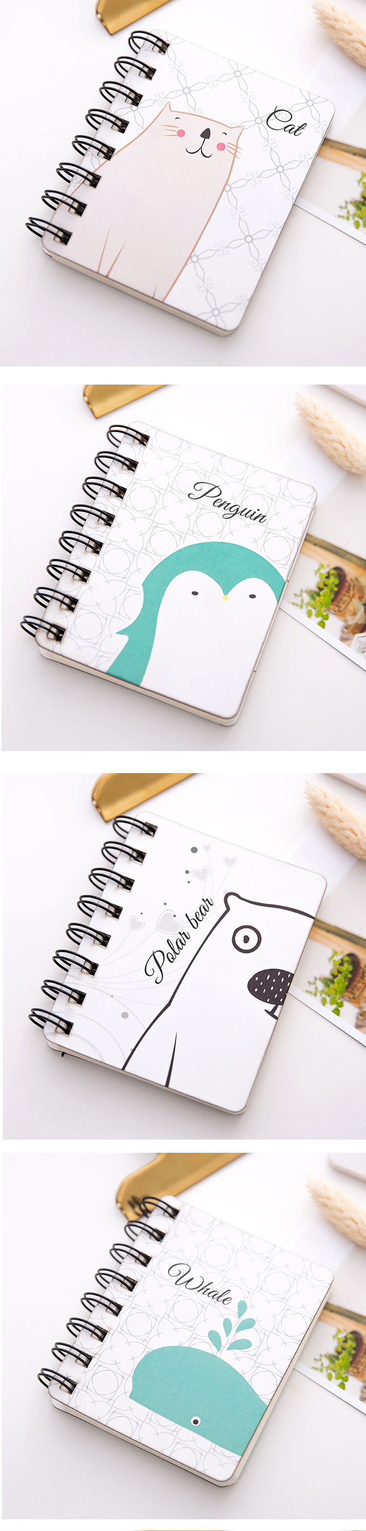 Cute animal rollover coil notebook mini portable notebook pocket notepad