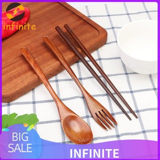 Bộ Đũa Muỗng Nĩa Gỗ Phong Cách Nhật Bản