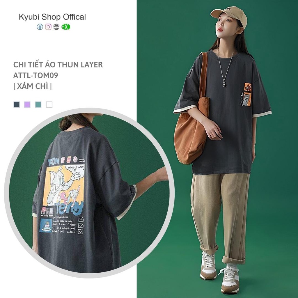 Áo thun Bóng rổ CÓ PHỐI TAY chất cotton phom rộng unisex hình thêu ICON [Nhiều Mẫu LIST28] -  Kyubi Shop ATTL28