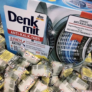 VIÊN VỆ SINH LỒNG GIẶT DENKMIT, DIỆT KHUẨN, TẨY RỬA MẢNG BÁM LÂU NGÀY TRONG THÀNH MÁY GIẶT