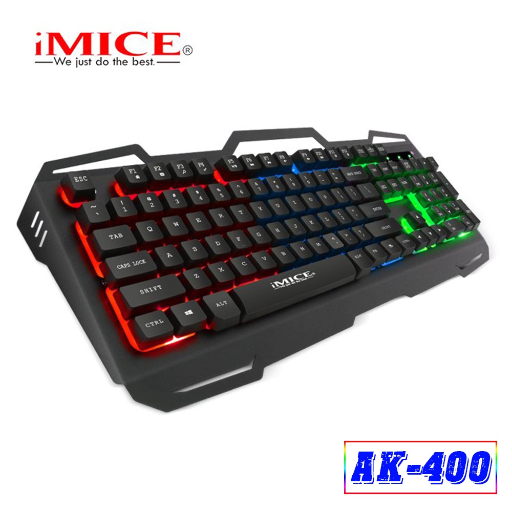 Bàn phím máy tính có dây IMICE AK400 giả cơ, chơi game, đèn led 7 màu siêu đẹp, bảo hành 12 tháng