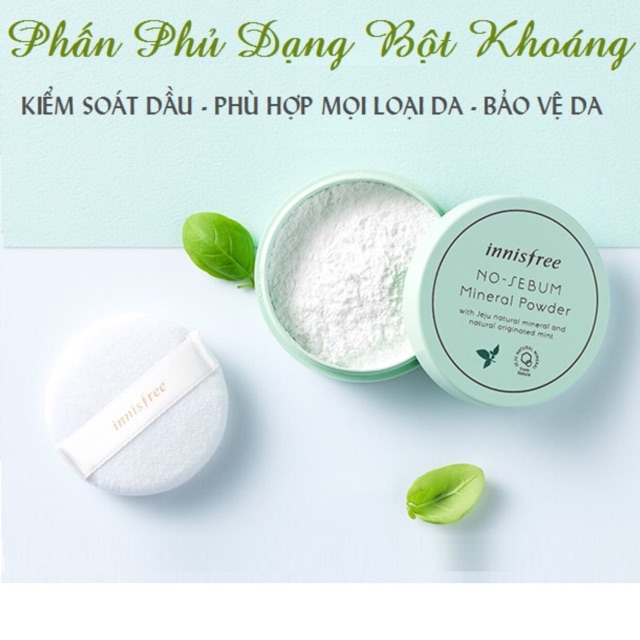 Phấn phủ bột kiềm dầu Innisfree No Sebum Mineral Powder