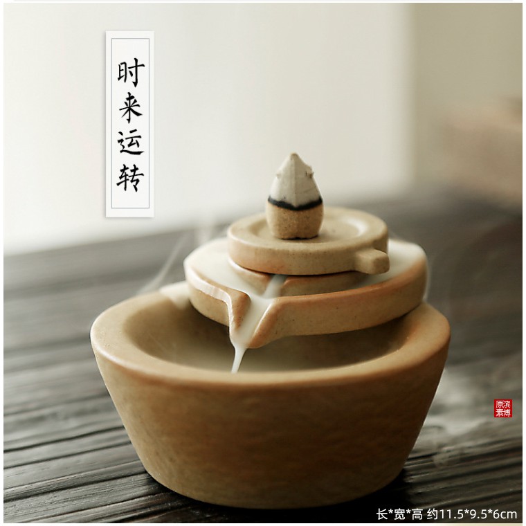 Thác Khói Trầm Hương Cao Cấp - Thác Đốt Trầm Mini - Cối Rời Kem