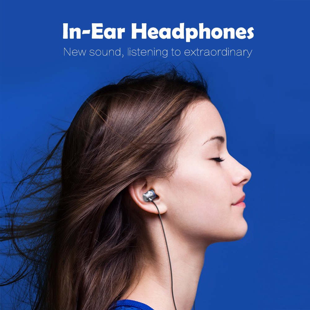 Tai Nghe Có Dây Phong Cách Thể Thao Làm Từ Kim Loại Chống Nước 3.5mm Kèm Mic