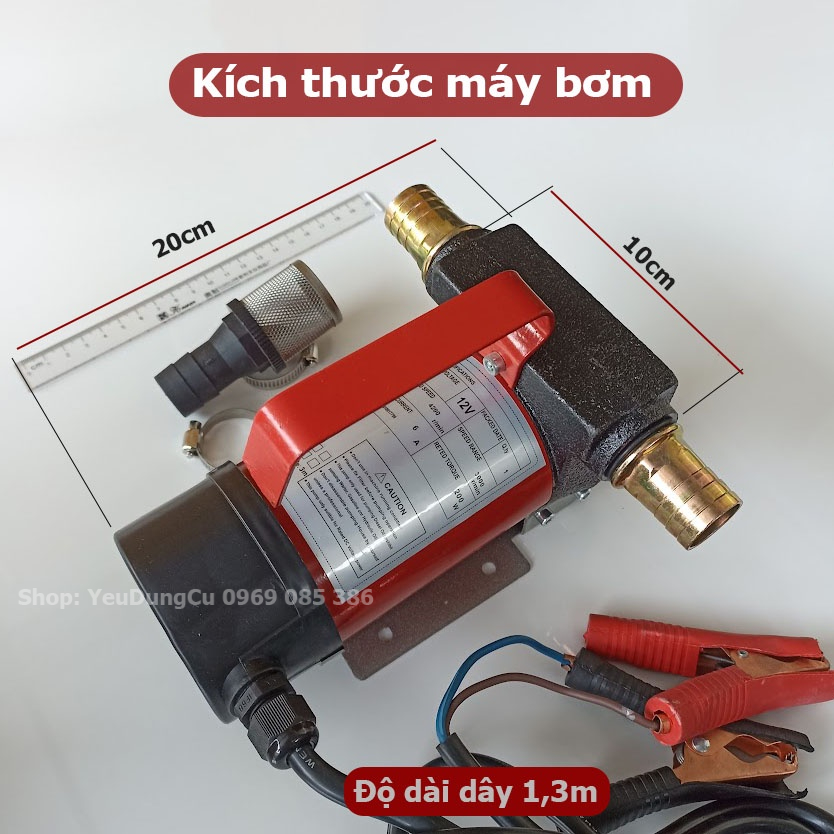 Máy bơm dầu nhớt diesel ORIENTAL 12V 24V 220V 200W bơm nhiên liệu công suất lớn