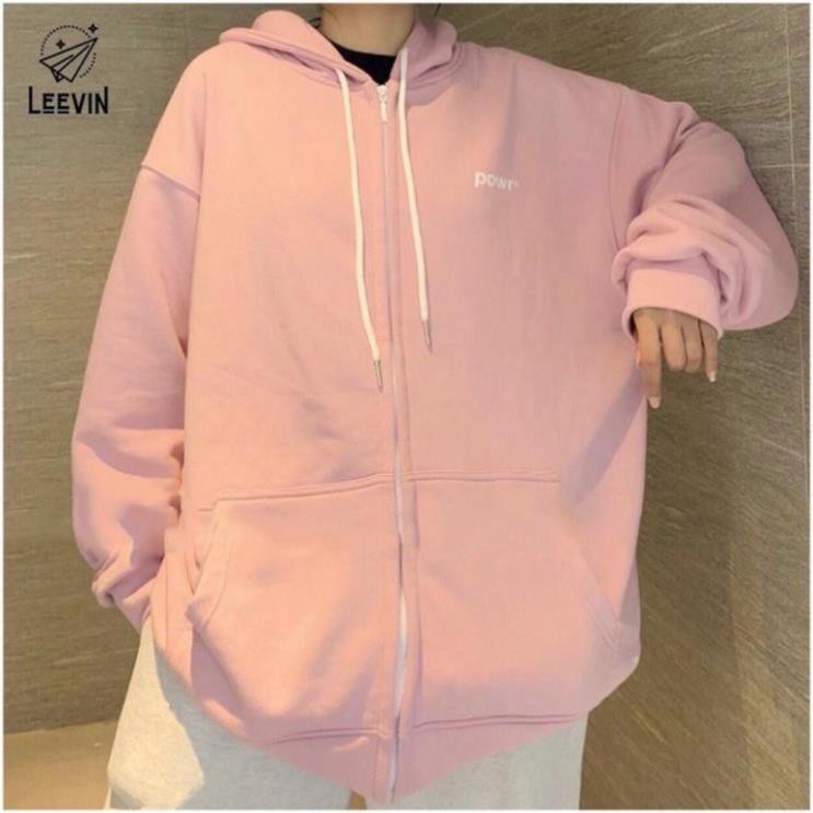 Áo khoác nữ fomr rộng Hàn Quốc, áo hoodie nữ form rộng có dây kéo đi học powr | BigBuy360 - bigbuy360.vn