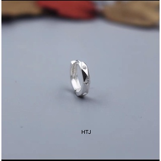 12mm, 1 chiếc khuyên tai bạc cho nam