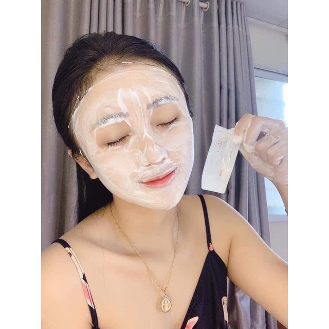 Ủ Trắng Face Nhau Thai Cừu Nhật Bản RWINE BEAUTY/ tách lẻ 1 gói 3gr | Thế Giới Skin Care