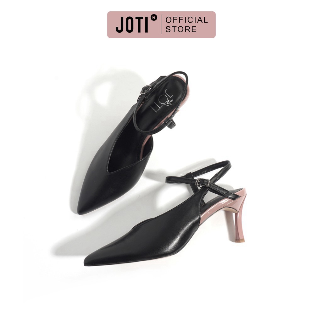 Giày Cao Gót Nữ JOTI Raisa 3250VN7 - Mũi Nhọn Hở Gót Đế Nhọn Cao 7cm Da Mờ - Mang Công Sở Dự Tiệc