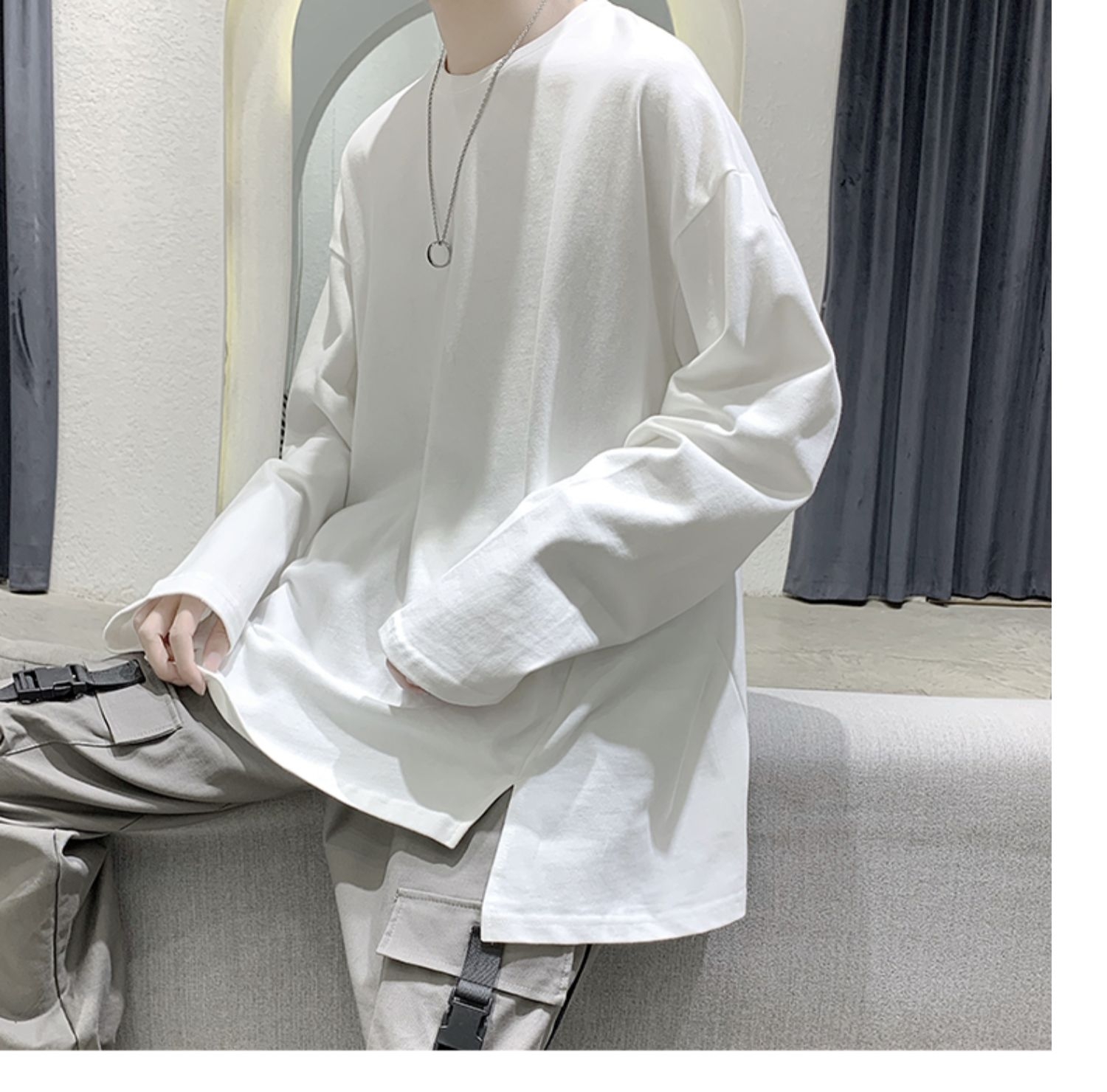 Áo thun trơn tay dài vạt sole cover hands | BigBuy360 - bigbuy360.vn