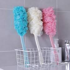 Bông Tắm cọ lưng Cán Dài