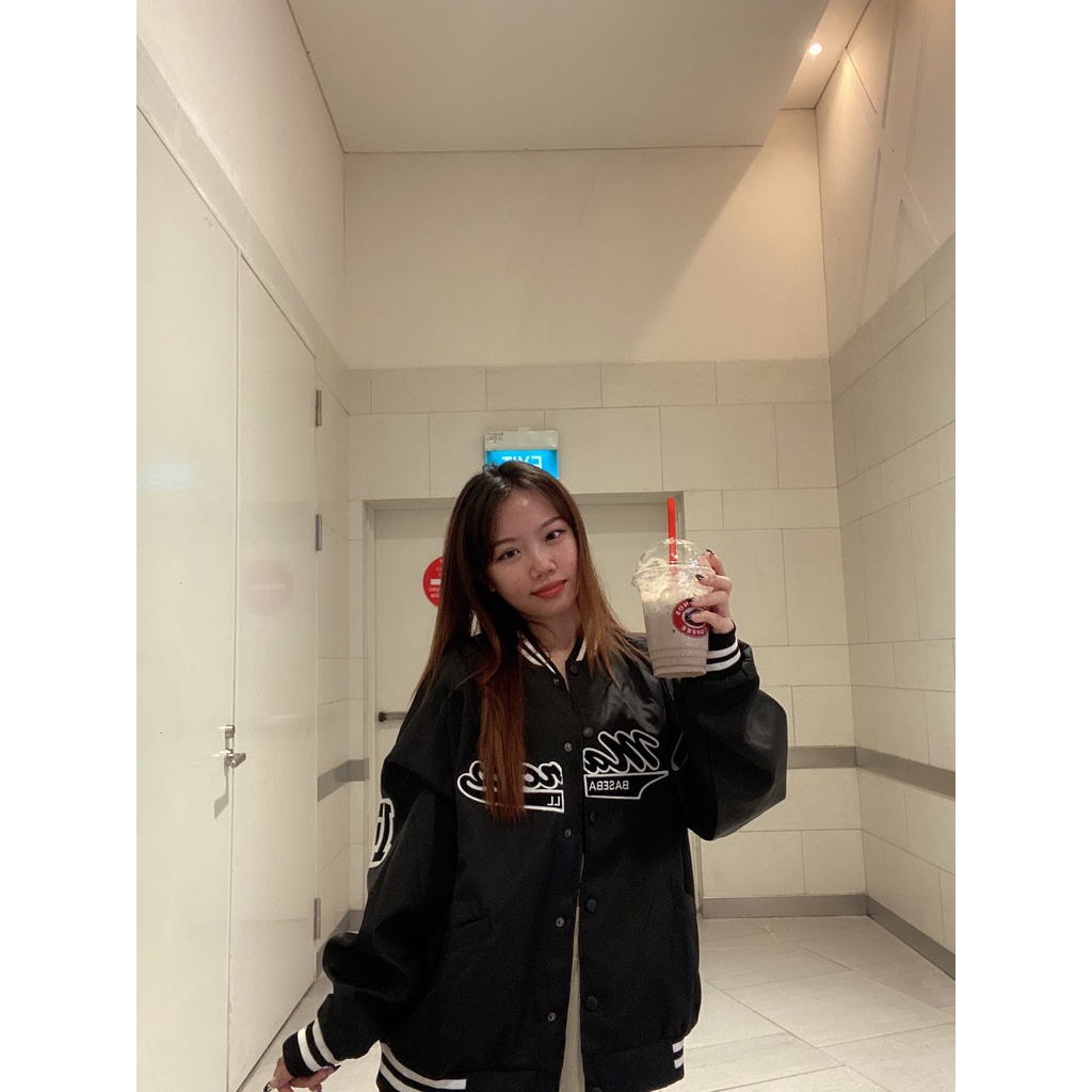 Áo Khoác Bomber Dù Varsity Jacket Nam Nữ MAR.CUS Logo Thêu 2 Lớp