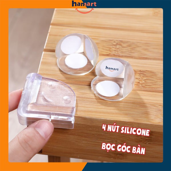 Nút Silicon Bọc Cạnh Bàn Bịt Góc Bàn Ghế Bảo Vệ Bé