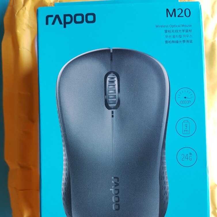 Chuột Mouse không dây RAPOO M20 Black Chính hãng (Có pin, 1xAA, Công tắc)