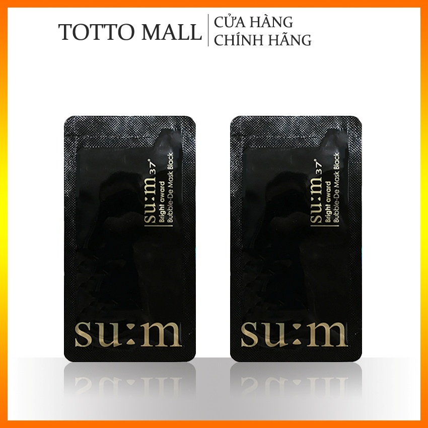 Mặt nạ sủi bọt Sum 4.5ml/gói  - Mặt nạ thải độc Sum 37 - Mặt nạ thải độc Su:m37 mặt nạ sủi bọt trắng đen Sum - Mặt nạ sủ