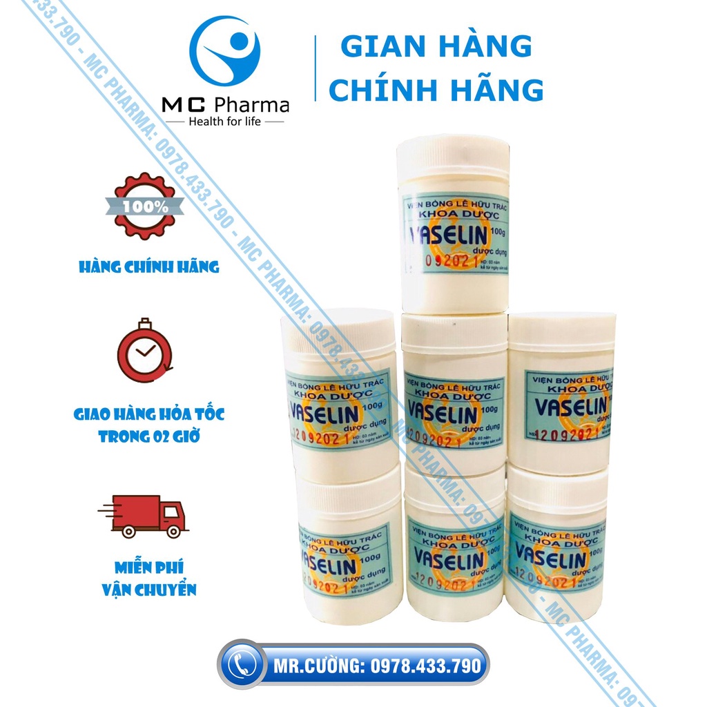 Combo 10 hộp Vaselin viện bỏng hũ 100g