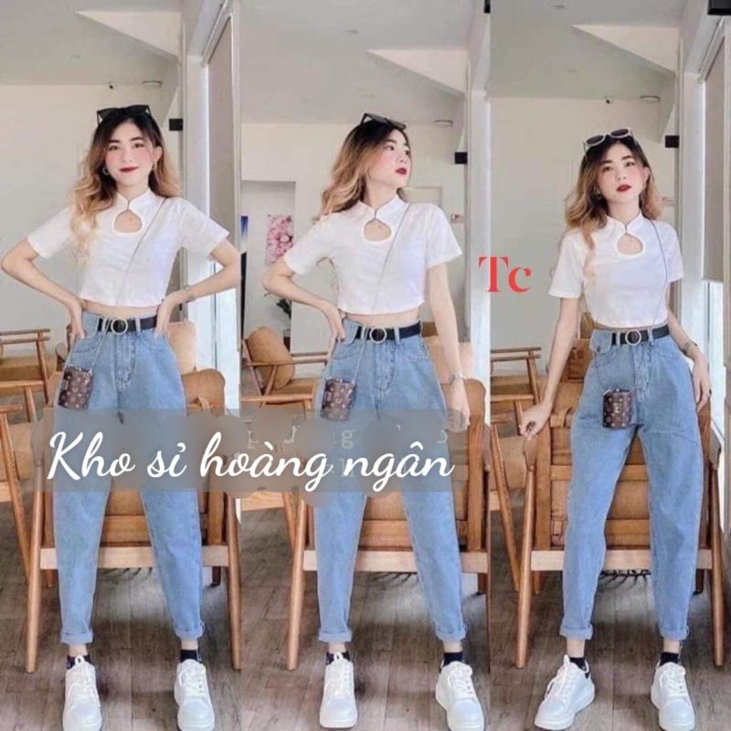 Quần Bò Jean Baggy 3 Cúc Cạp Cao Siêu Hot ( Kèm Ảnh Thật)