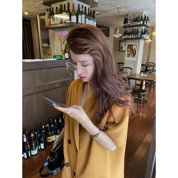 Áo vest nữ nâu dáng dài phong cách hàn quốc siêu hot&lt;Cam kết hàng chất lượng&gt;