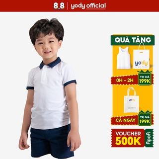 Áo polo trẻ em Yody kid cotton coolmax phối bo cổ mềm mịn KID4084