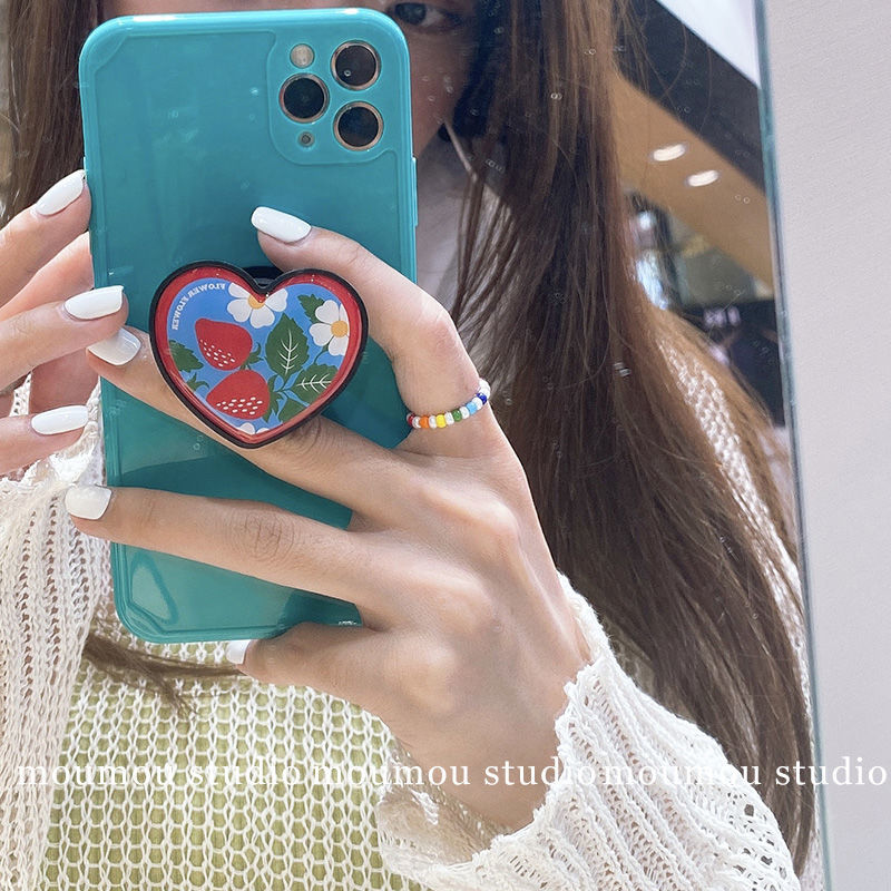 Anti-phone Popsocket lovely glossy print heart pattern Griptok, Pop