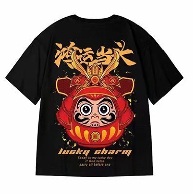 Áo Thun Dáng Rộng Tay Ngắn In Họa Tiết Hoạt Hình Phong Cách Hip Hop Thời Trang Mùa Hè Cho Nam Giới Size M-8XL