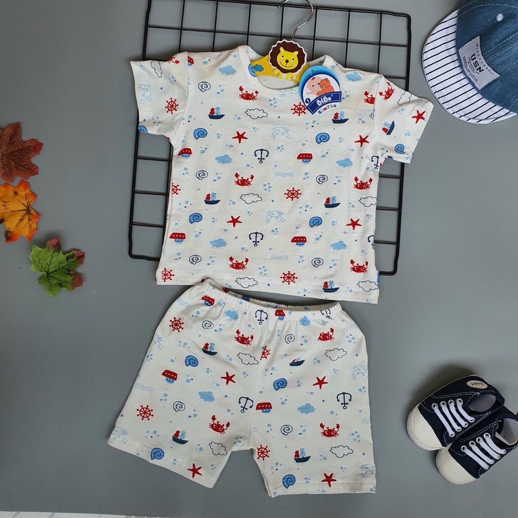 Bộ Thun Cotton Lụa Mặc Mát Cho Bé Trai 8-16KG