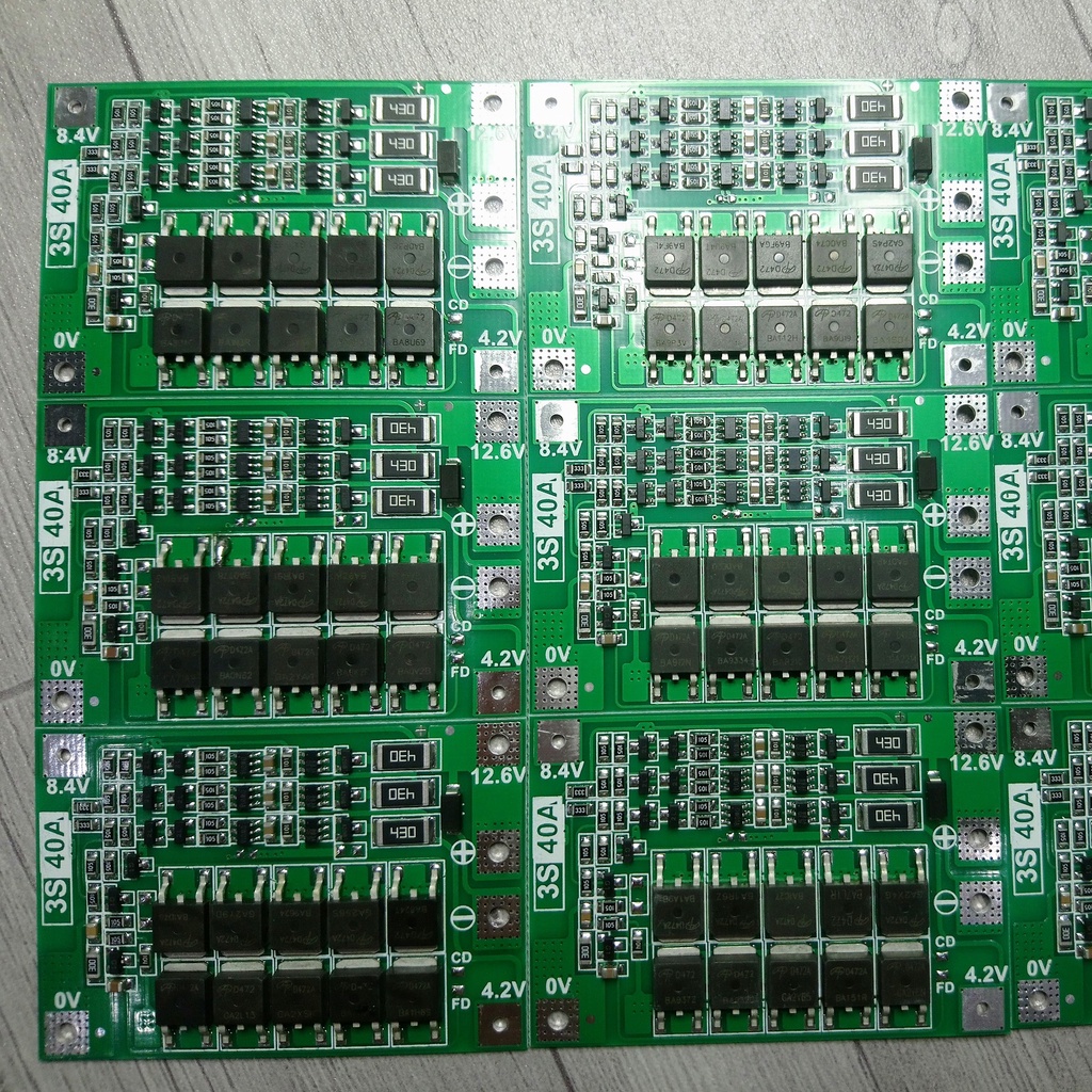 Mạch 3S Cân bằng 40A, 60A 12V 18650 Bảng bảo vệ pin có thể dùng trong máy khoan