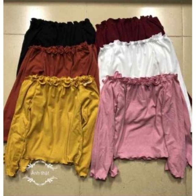 [Mã WASTUP giảm 10% tối đa 30K đơn 99K] Áo bẹt vai tay dài - áo thu đông sang chảnh | BigBuy360 - bigbuy360.vn