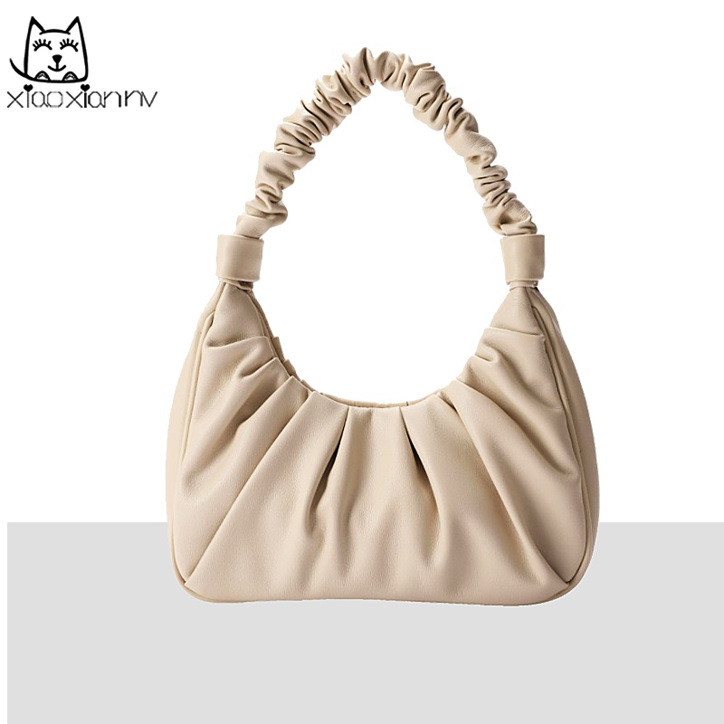 Túi Đeo Chéo Thiết Kế Xếp Ly Xinh Xắn Cho Nữ