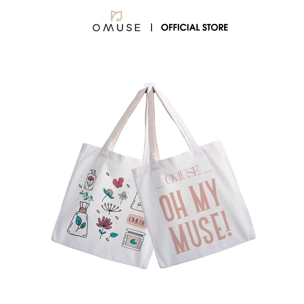 [HB Gift] Túi tote đeo vai O'Muse vải canvas dễ thương