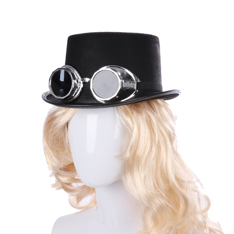 Mũ Phớt Đen Phong Cách Steampunk Gothic Cổ Điển Cho Nam