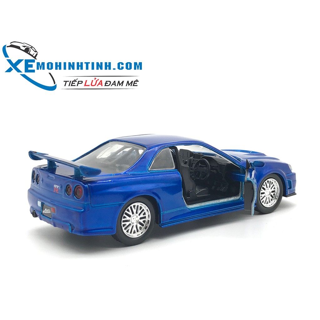 Xe Mô Hình PRIAN'S NISSAN SKYLINE GT-R 1:32 Jada (XANH)