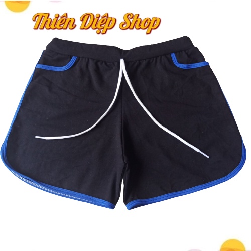 Quần đùi nữ Big size (55kg - 70 Kg) mặc nhà đủ màu, quần short ngắn dây rút vãi thun da cá bốn chiều, mặc mát dáng ôm | BigBuy360 - bigbuy360.vn