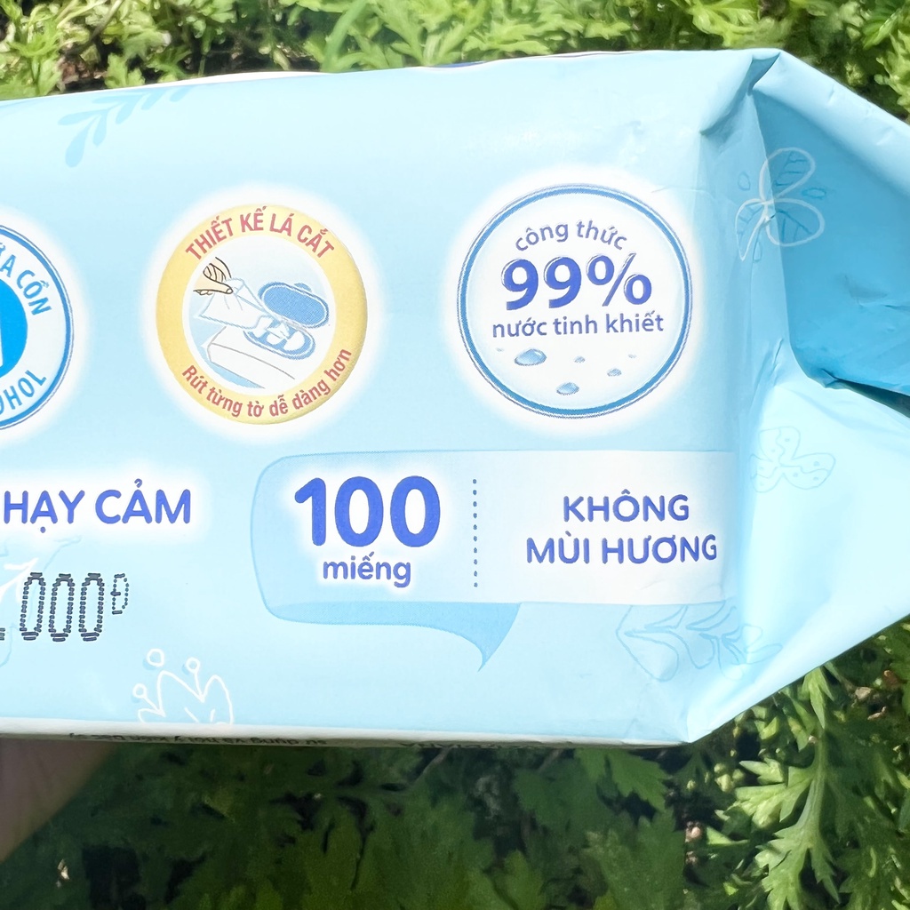 Khăn ướt Bobby 100 tờ không mùi và mùi hương nhẹ mới