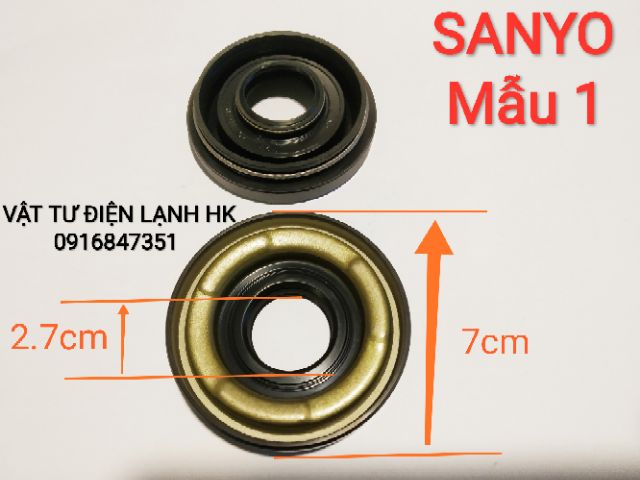 Phớt máy giặt hãng SANYO - chọn mẫu kích thước như hình