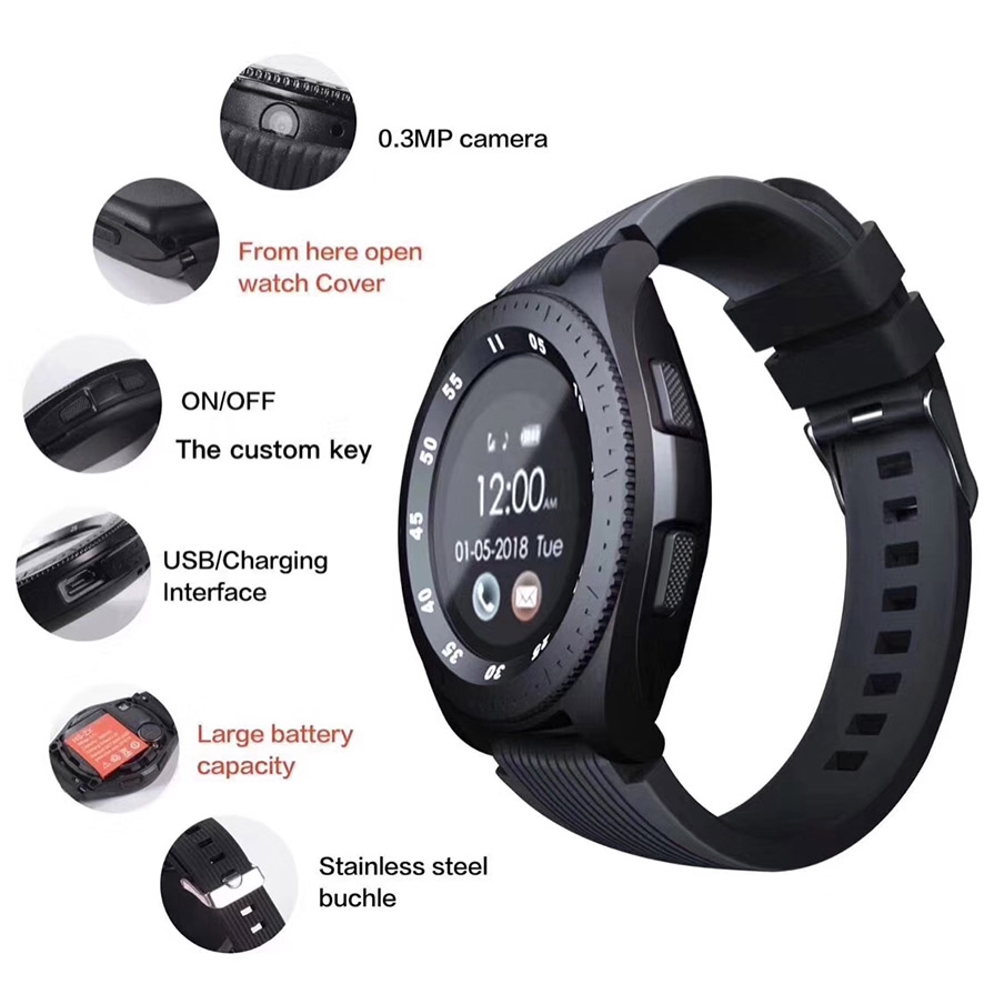 Z4 Bluetooth Waterproof Touch Screen Smart Watch Camera GSM SIM Phone Camera Fitness Smart Watch