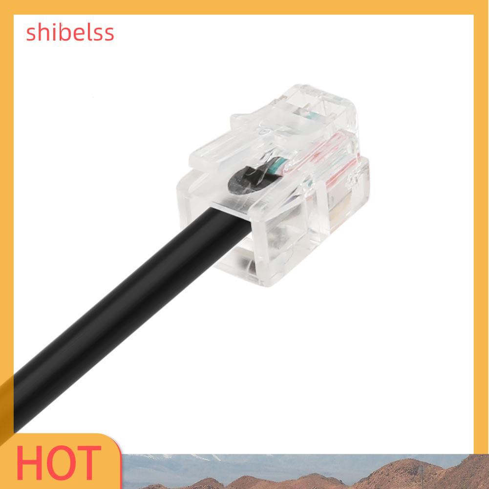Shibelss RJ9 4P4C Male to 3.5mm Female Headset Audio Converter Adapter Cable Wire