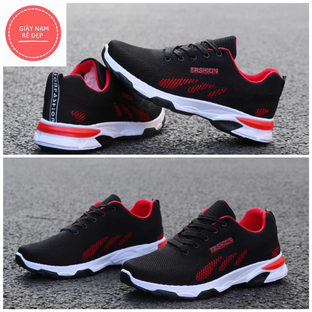 Giày thể thao nam sneaker Fashion 3 Lá Gót Màu Cá Tính Thời Trang