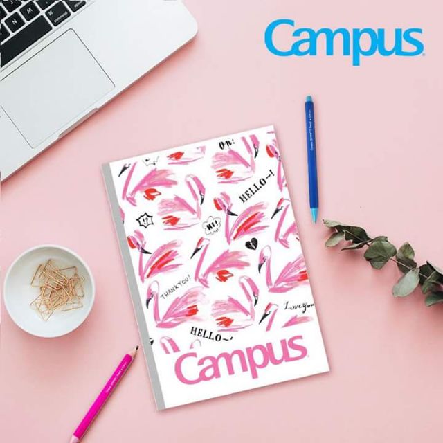 Vở kẻ ngang campus có chấm 200 tr khổ A4 CAMPUS FLAMINGO