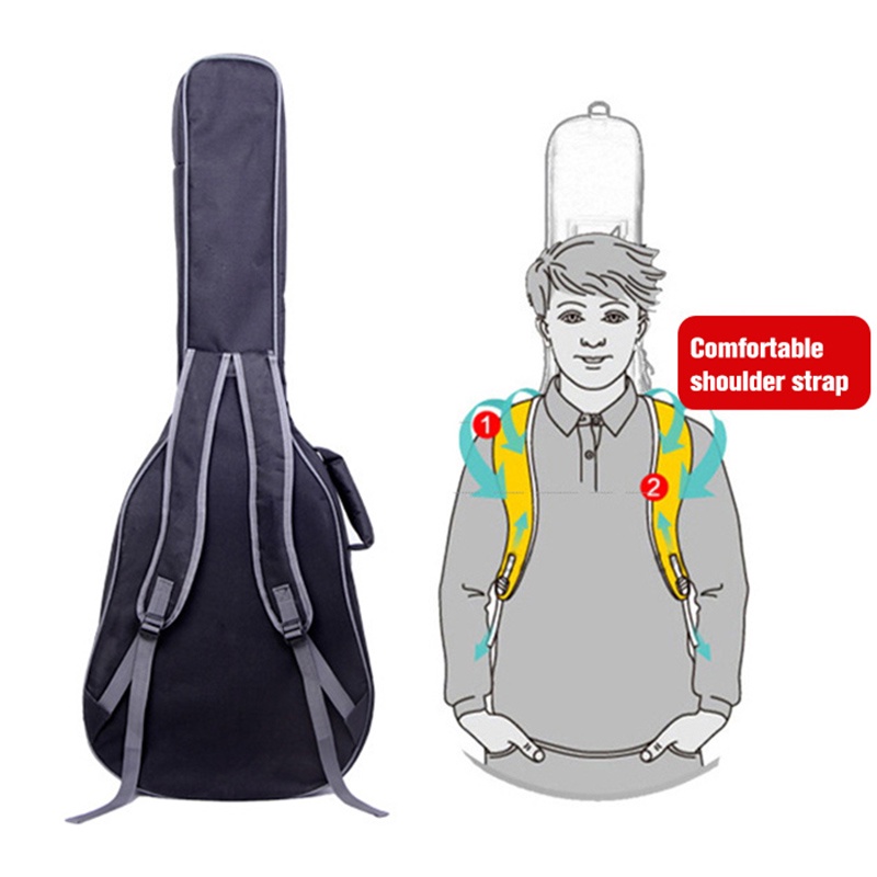 Túi Đựng Đàn Guitar Bằng Vải Oxford Cotton Mềm Có Dây Đeo Vai 36/38/39/40/41 Inch Chống Thấm Nước