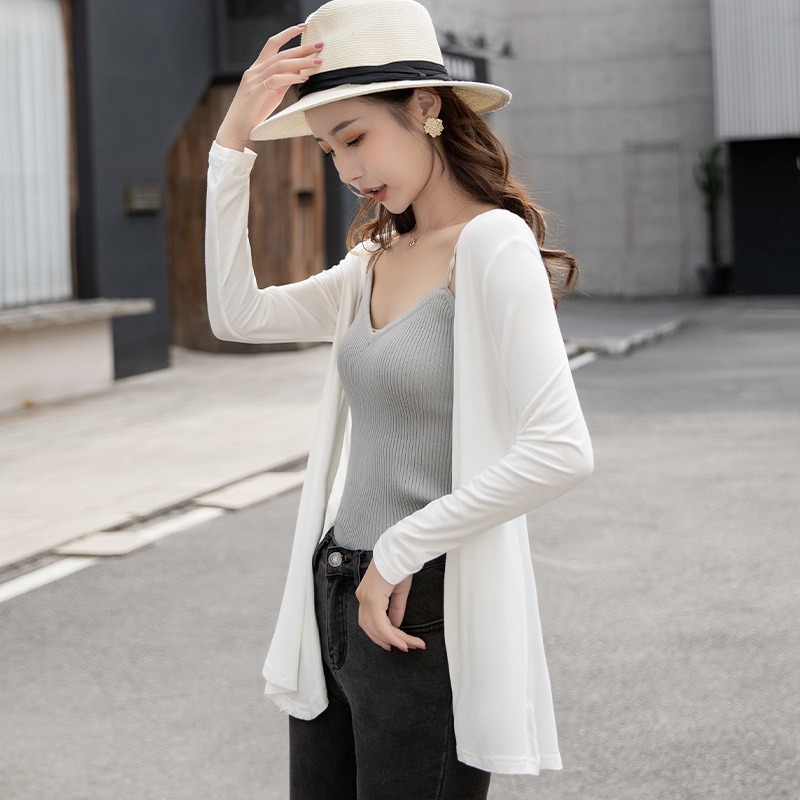 Áo Khoác Cardigan Tay Dài Thời Trang Mùa Hè Cho Phái Nữ