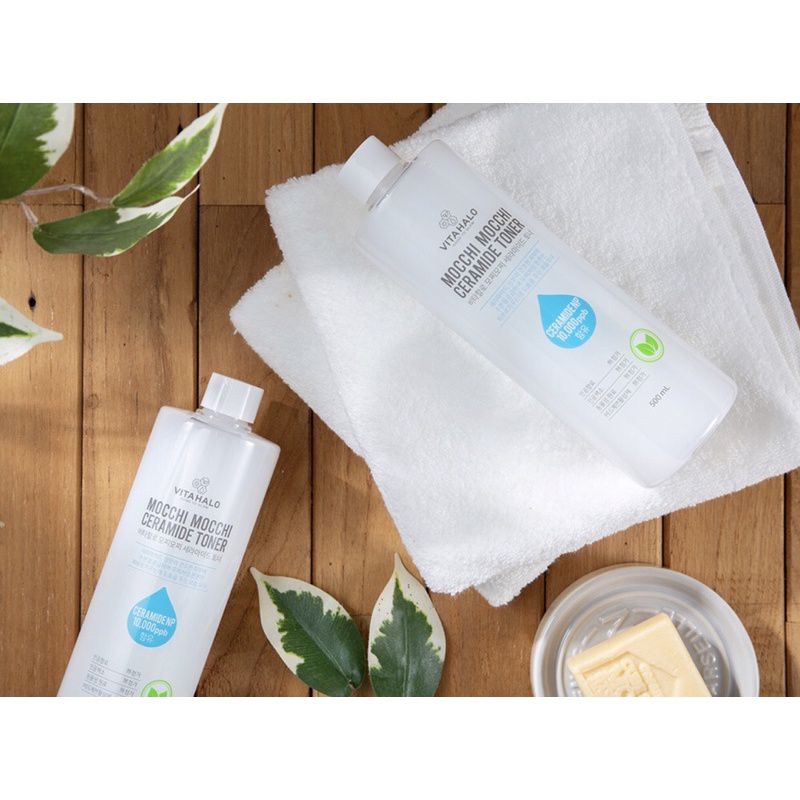 Nước Cân Bằng Dưỡng Da Vitahalo Mochi Mochi Ceramide Toner 500ml