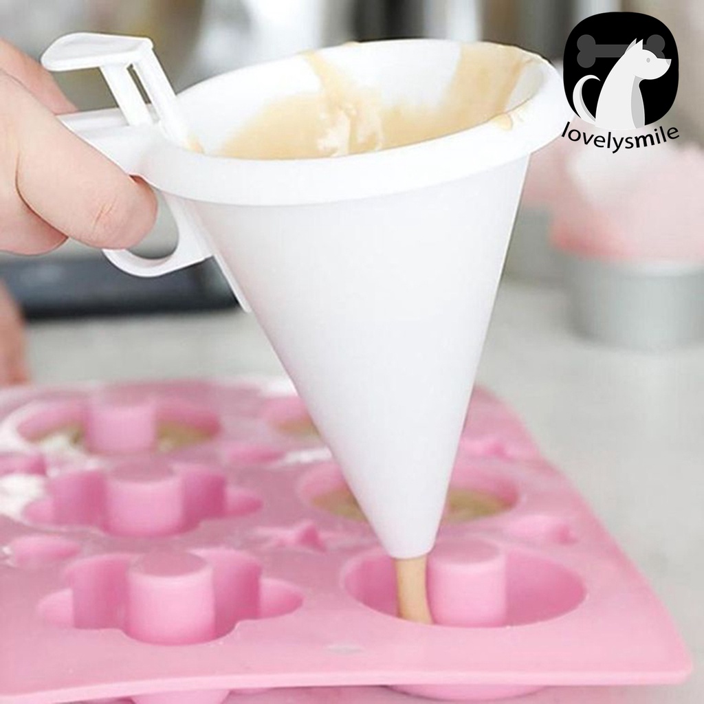 L ~♨ Bình Đựng Kem Làm Bánh Bằng Nhựa Chống Dính Có Tay Cầm Tiện Dụng Cho Nhà