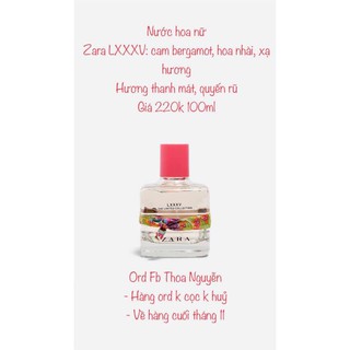 Zara - Nước hoa Zara 100ml