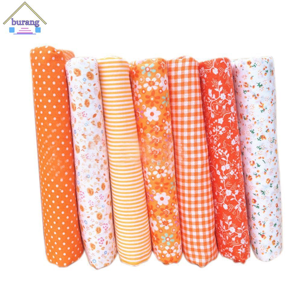 Set 7 mảnh vải cotton nhiều họa tiết dùng cho may vá