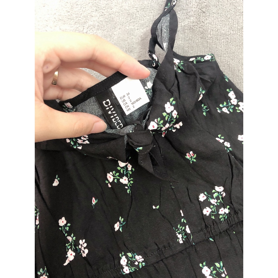 Váy hai dây họa tiết hoa nhí H&M Tem tag đầy đủ - Hàng xuất dư - SẴN