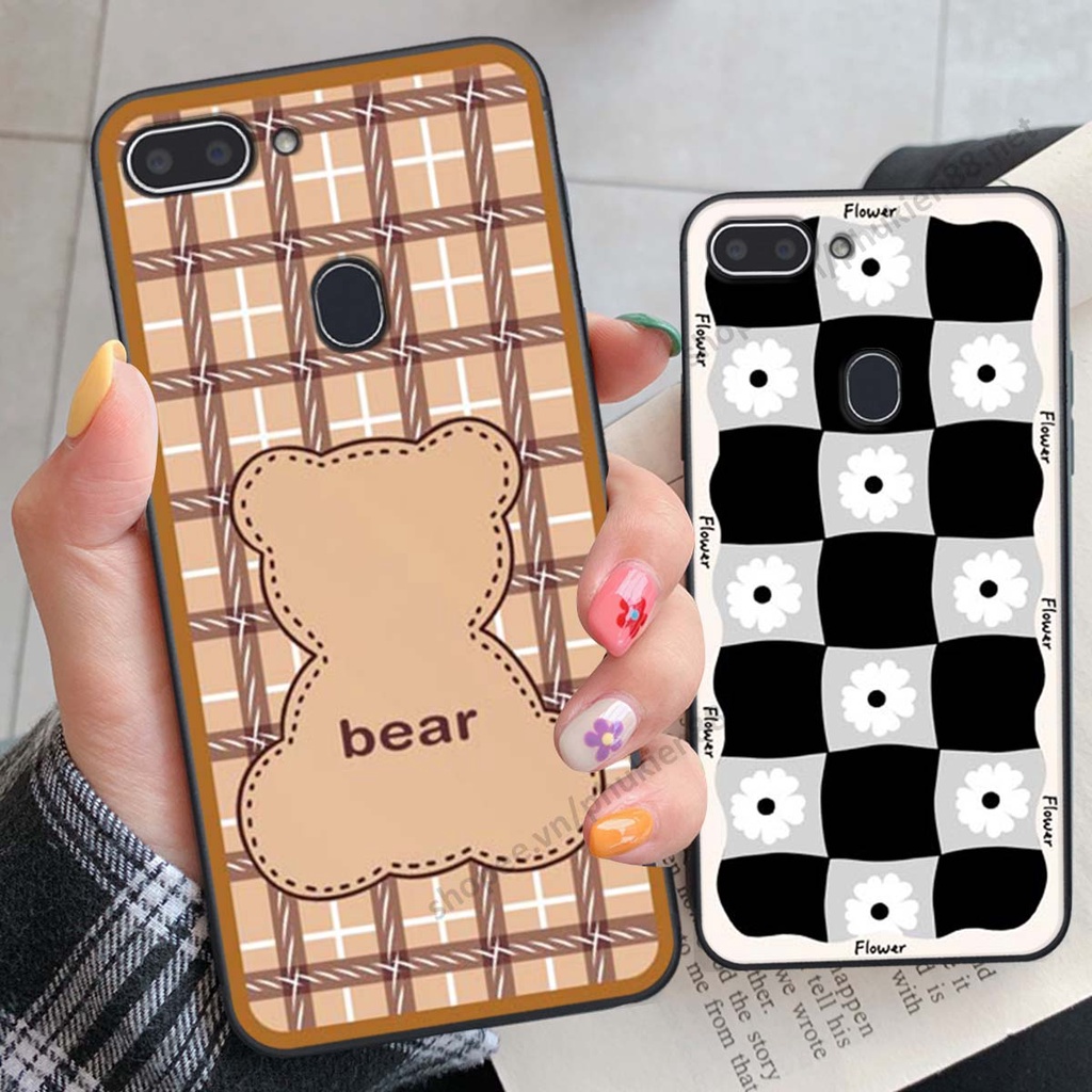 Ốp lưng Realme 1 / 2 ốp điện thoại LineBear, bé tóc xù, hoa siêu đẹp